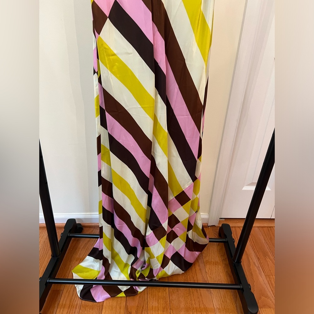 LELA ROSE STRIPED BIAS GOWN - Picture 6 of 7